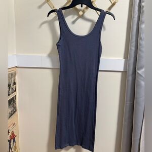Ribbed Blue Dress